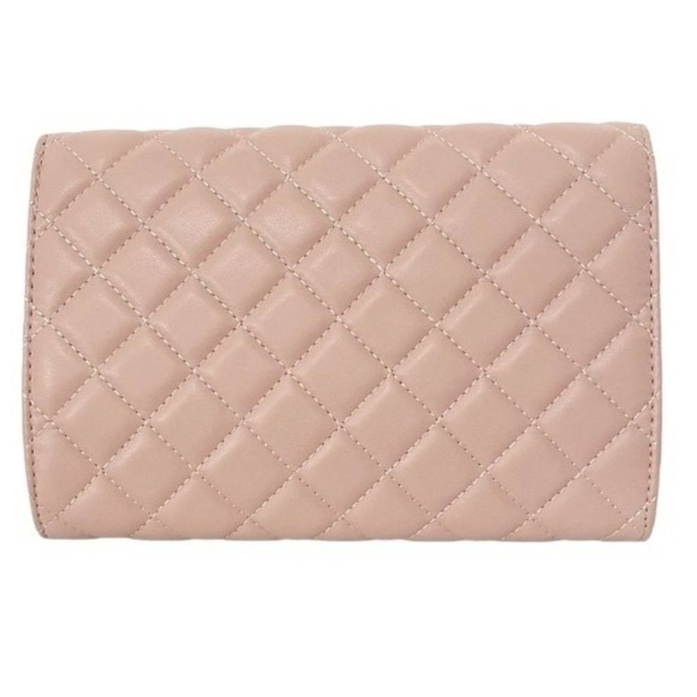 Badgley Mischka Vegan Leather Purse Diamond Quilted Blush Pink Crossbody - Picture 2 of 5